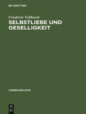 cover image of Selbstliebe und Geselligkeit
